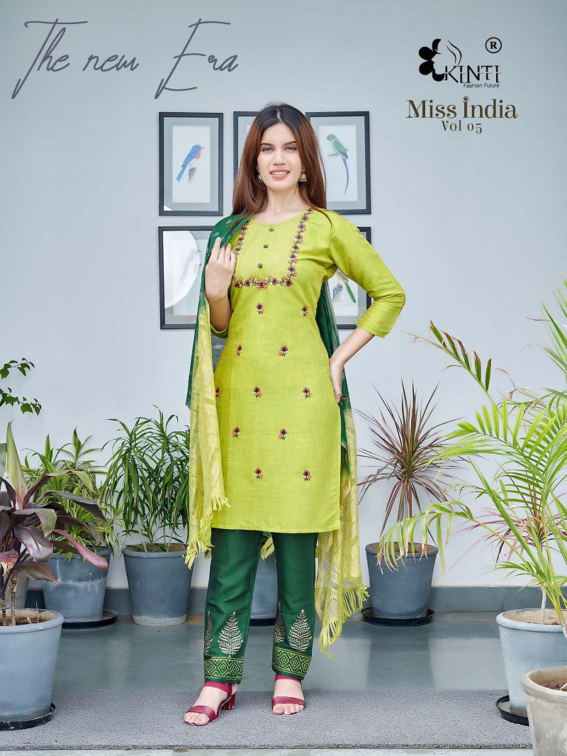 Miss India Vol 5 By Kinti Rayon Readymade Suits Catalog

